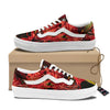 Amaryllis Red Japanese Print Skate Shoes-grizzshop