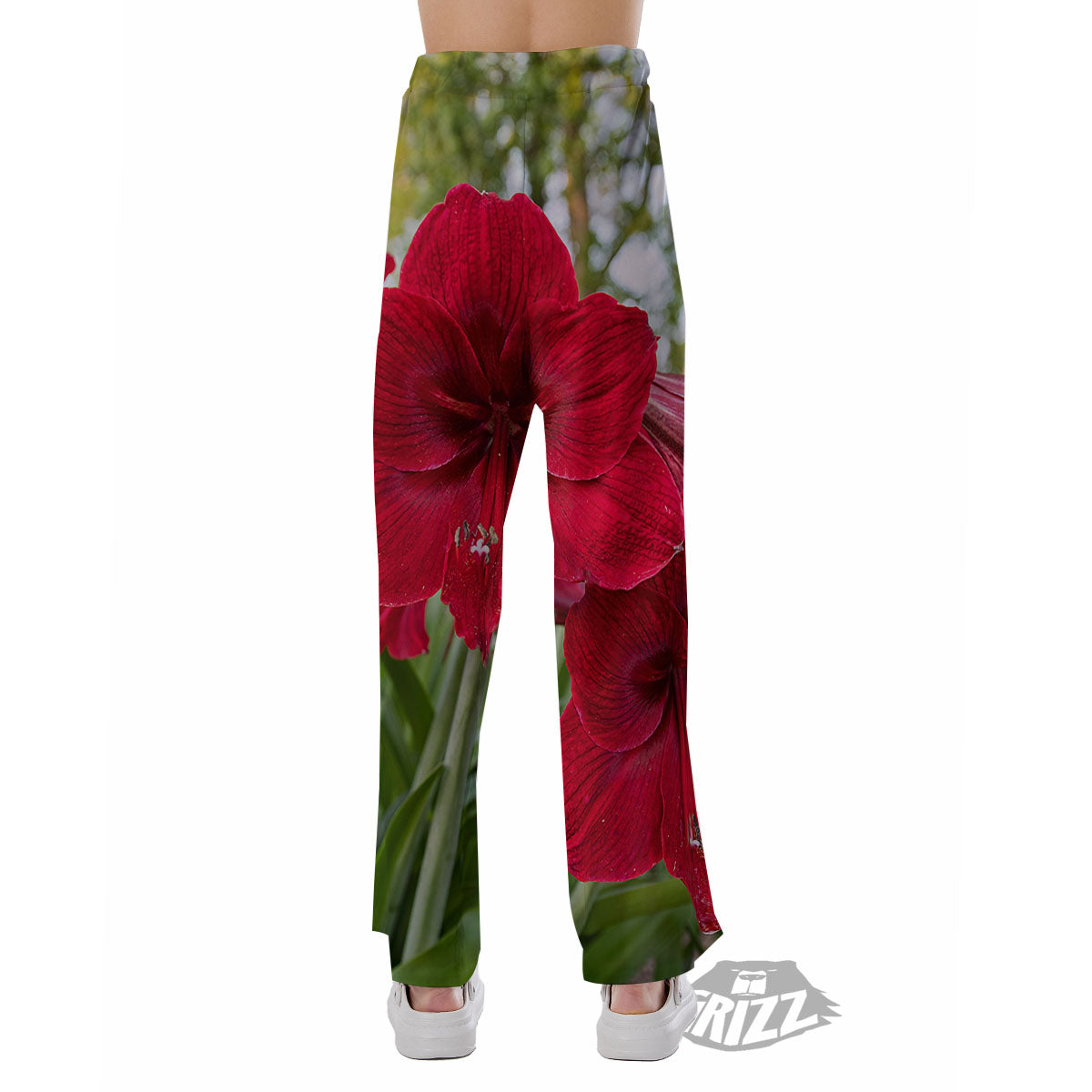 Amaryllis Red Print Pajama Pants-grizzshop