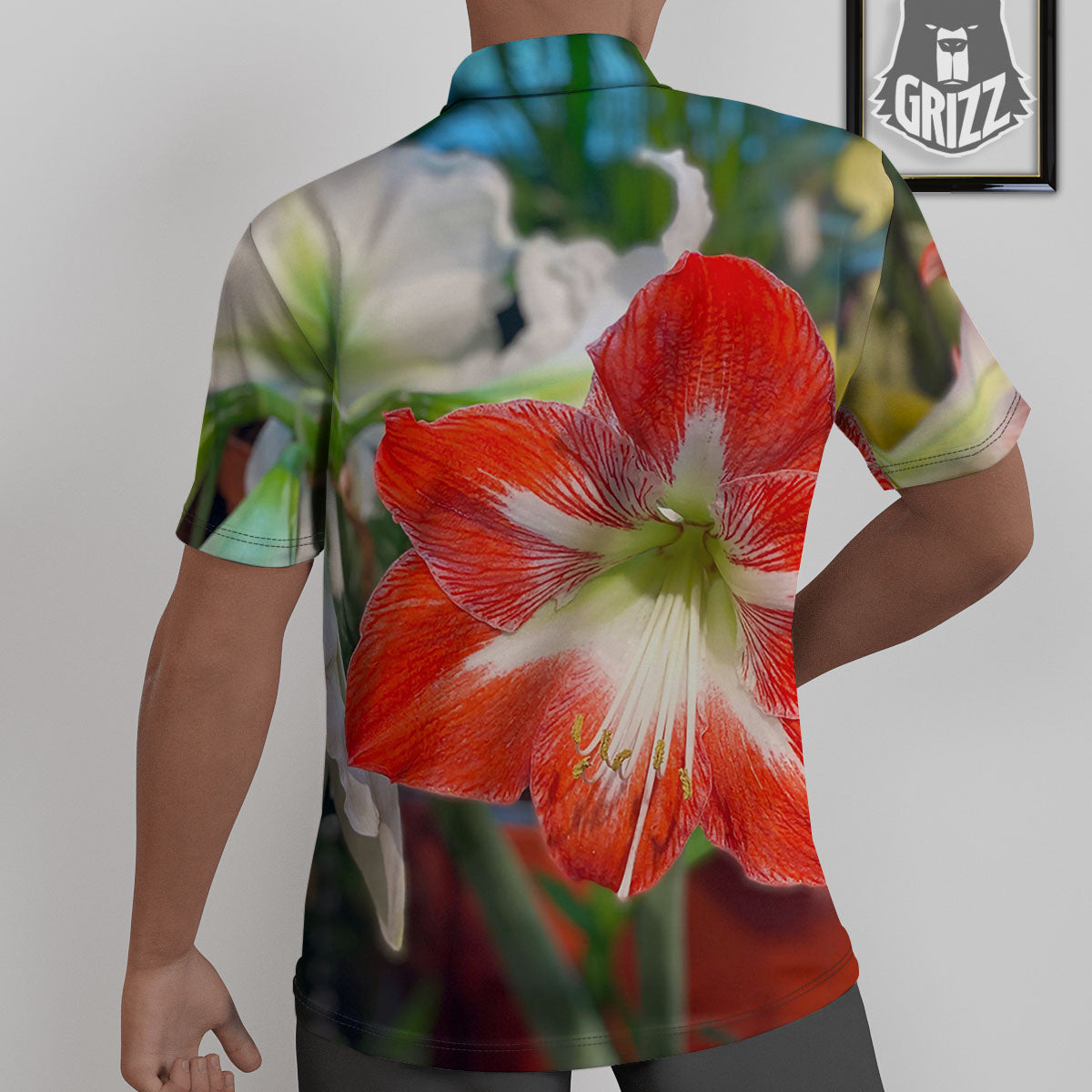 Amaryllis White And Red Print Untucked Shirts-grizzshop