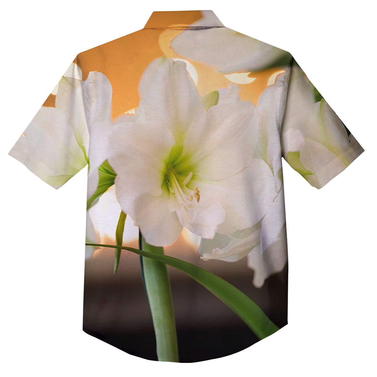 Amaryllis White Print Button Up Shirt-grizzshop