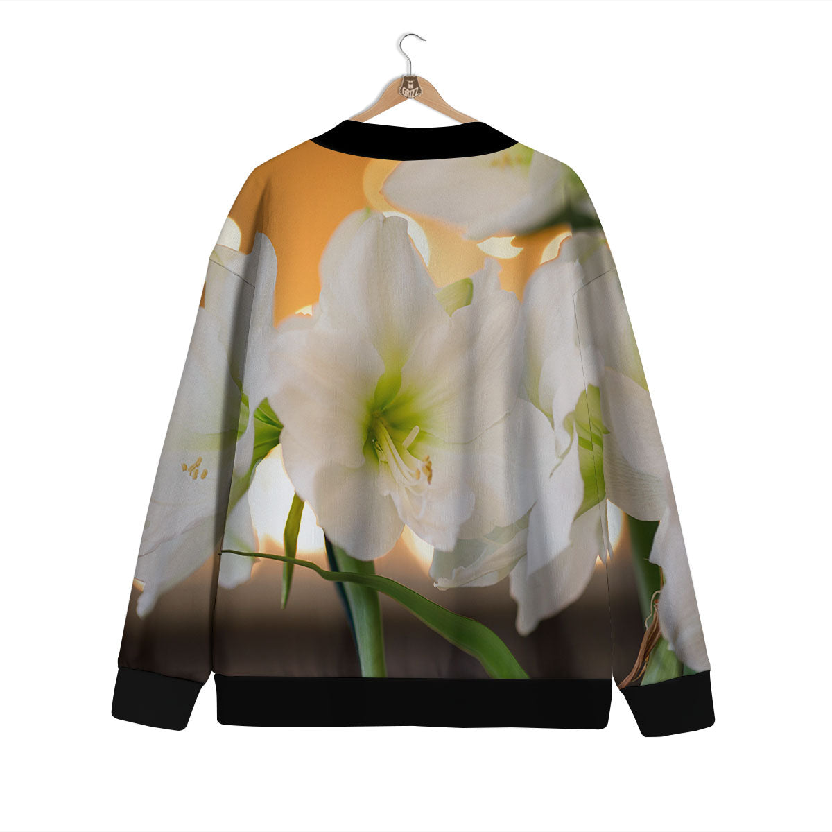 Amaryllis White Print Cardigan-grizzshop