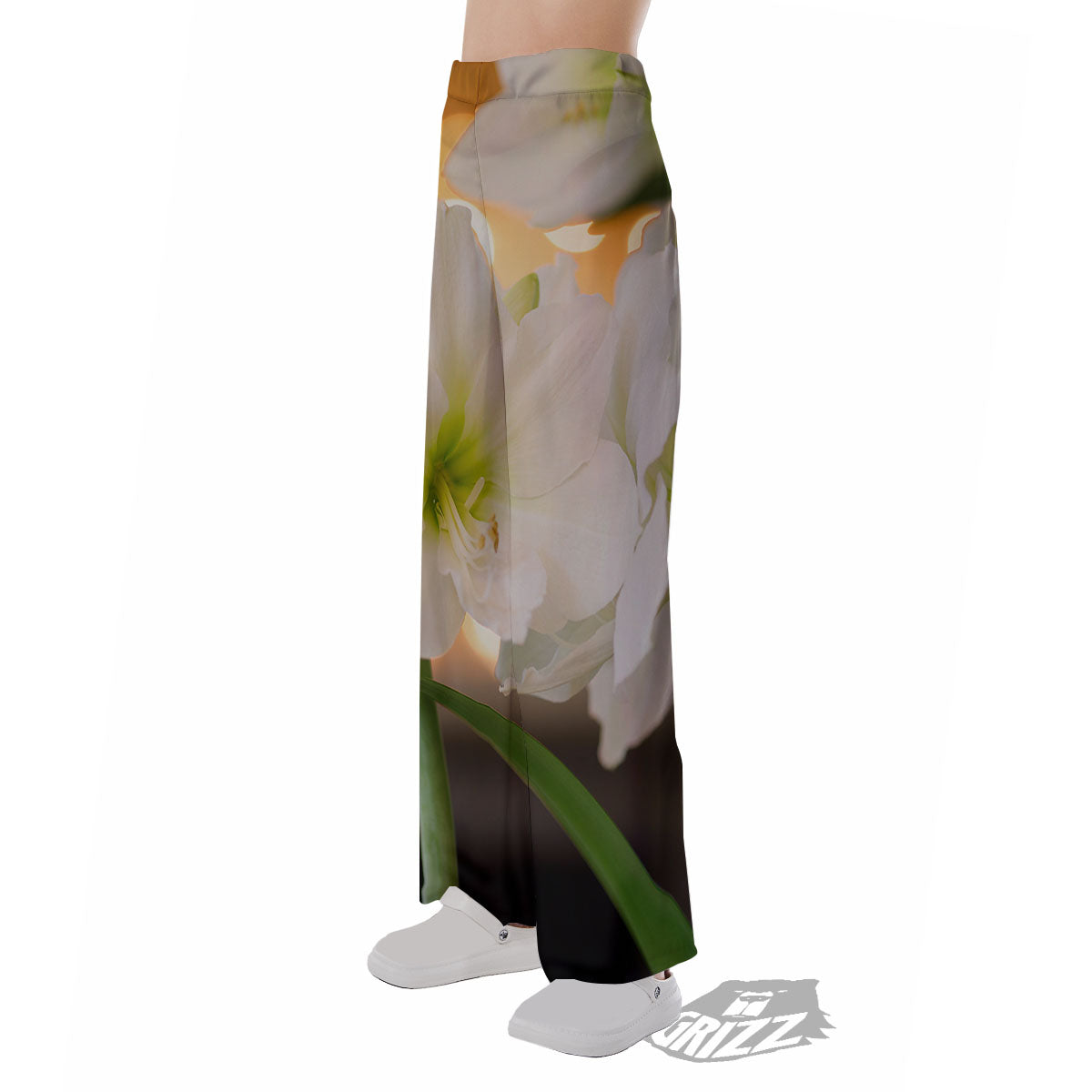 Amaryllis White Print Pajama Pants-grizzshop