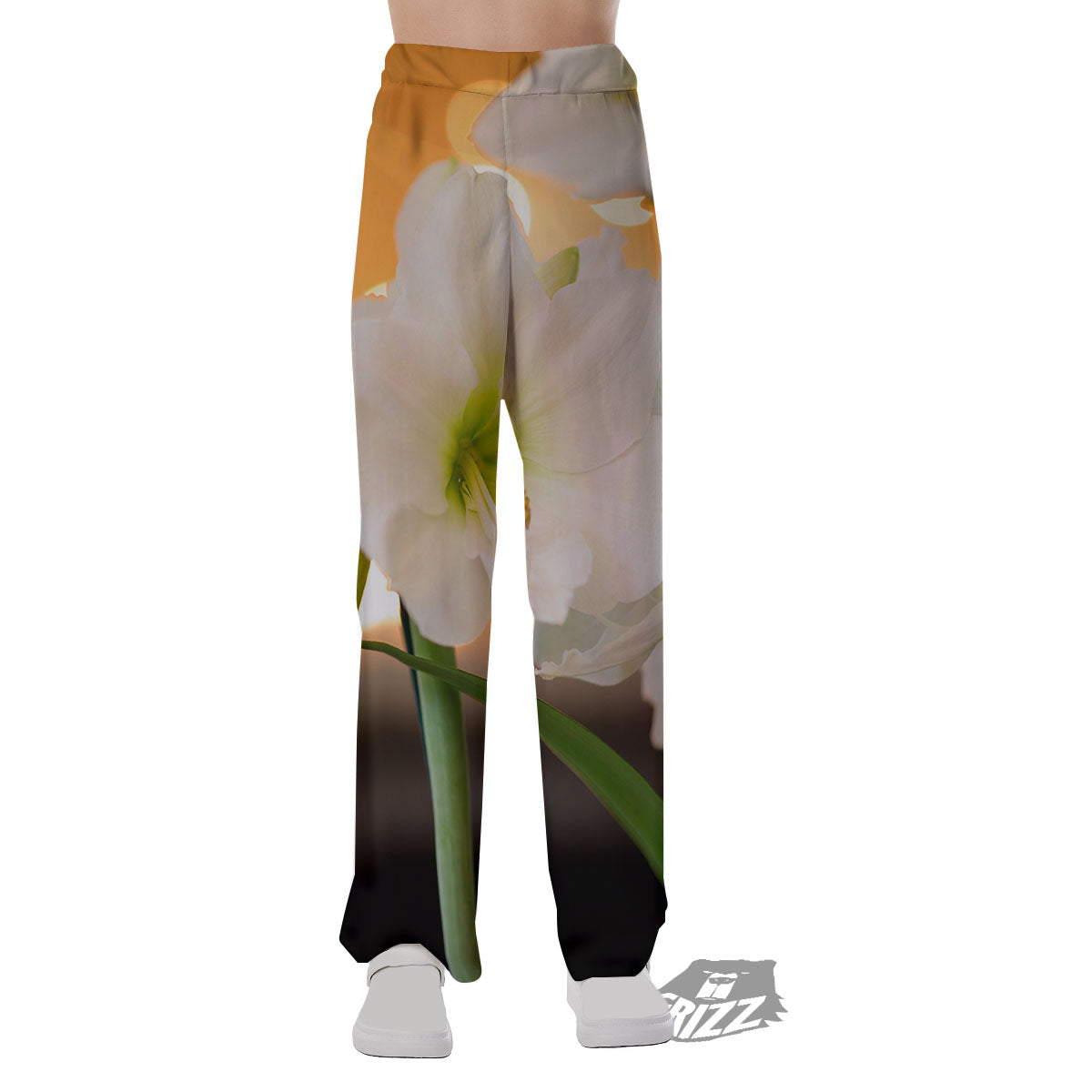 Amaryllis White Print Pajama Pants-grizzshop