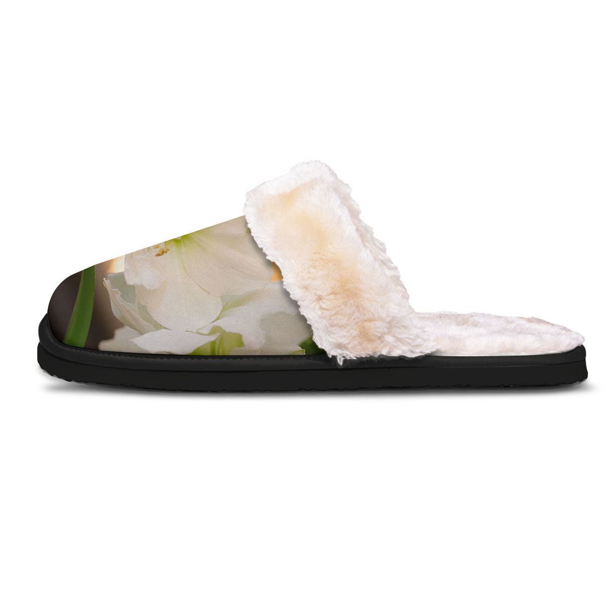 Amaryllis White Print Slippers-grizzshop