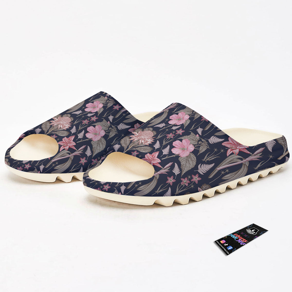 Amaryllis Pink Print Pattern Sandals-grizzshop