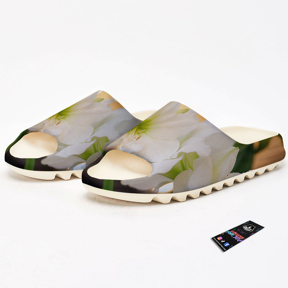 Amaryllis White Print Sandals