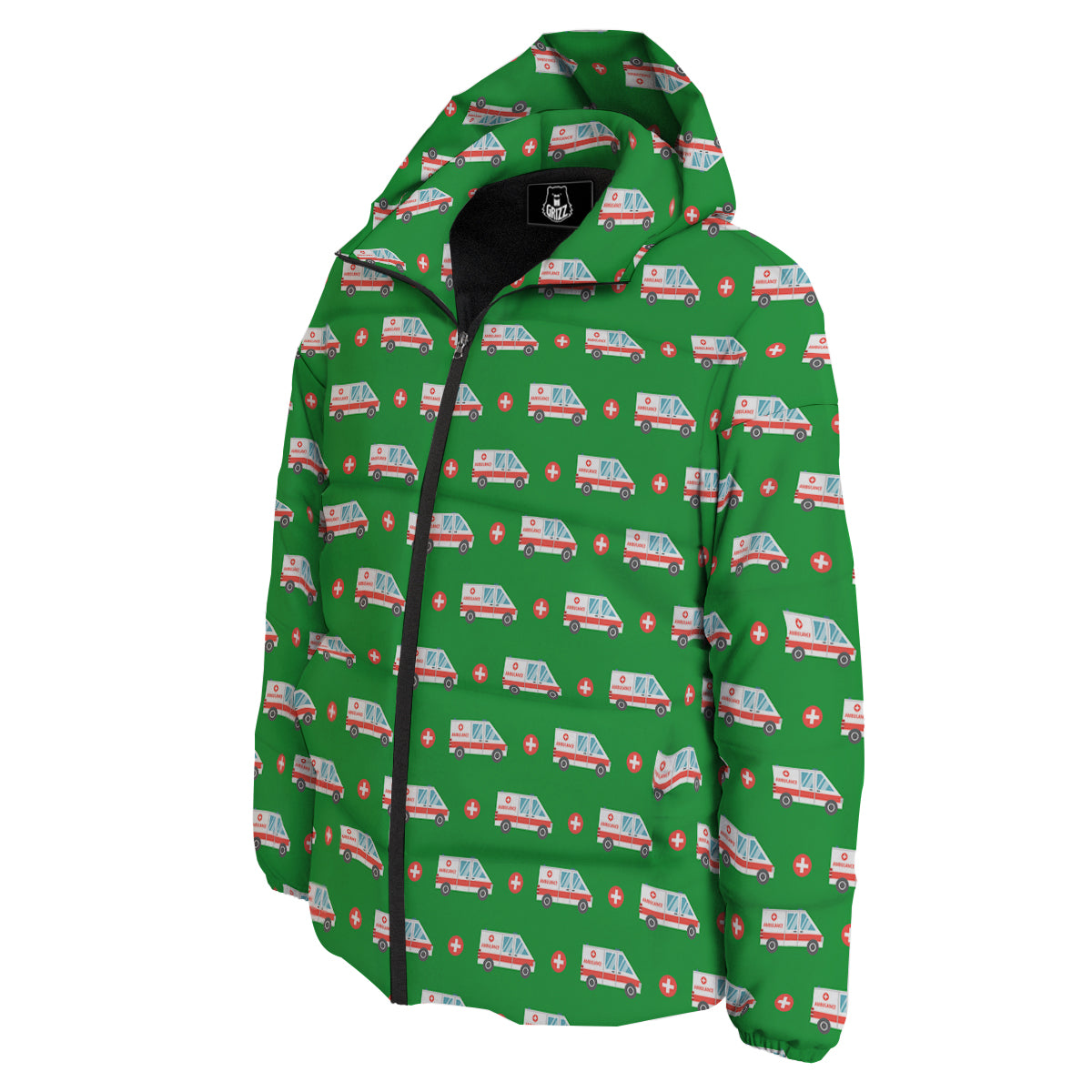 Ambulance Car Paramedic Print Pattern Down Jacket-grizzshop