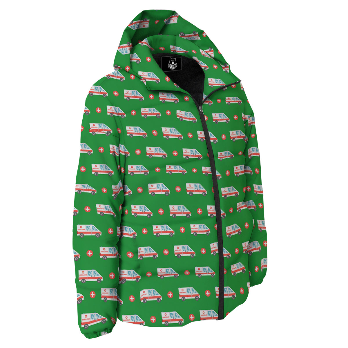 Ambulance Car Paramedic Print Pattern Down Jacket-grizzshop