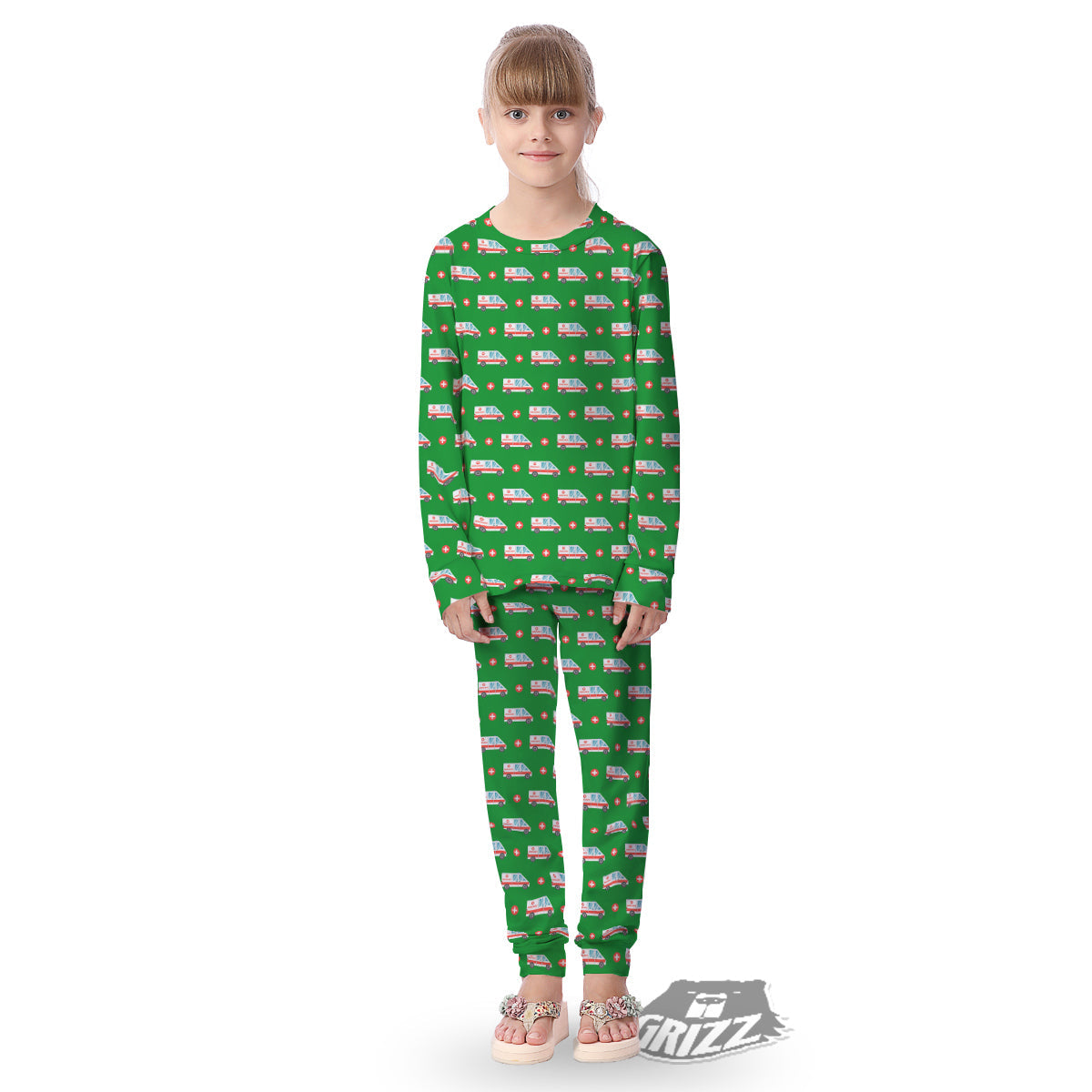 Ambulance Car Paramedic Print Pattern Kid's Pajamas-grizzshop