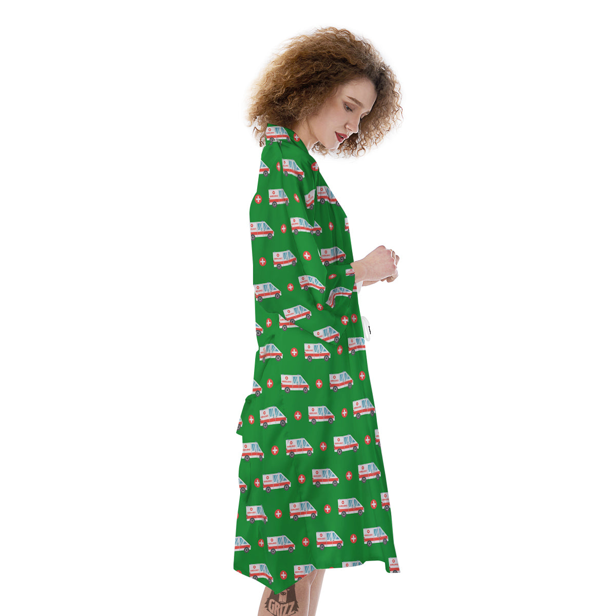 Ambulance Car Paramedic Print Pattern Kimono-grizzshop