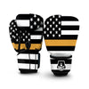 America Flag Gold Thin Line Boxing Gloves-grizzshop