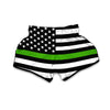 America Flag Green Thin Line Muay Thai Boxing Shorts-grizzshop