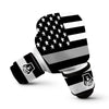 America Flag Grey Thin Line Boxing Gloves-grizzshop