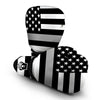 America Flag Grey Thin Line Boxing Gloves-grizzshop