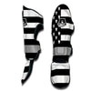 America Flag Grey Thin Line Muay Thai Shin Guards-grizzshop