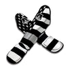 America Flag Grey Thin Line Muay Thai Shin Guards-grizzshop