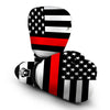 America Flag Red Thin Line Boxing Gloves-grizzshop