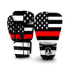 America Flag Red Thin Line Boxing Gloves-grizzshop