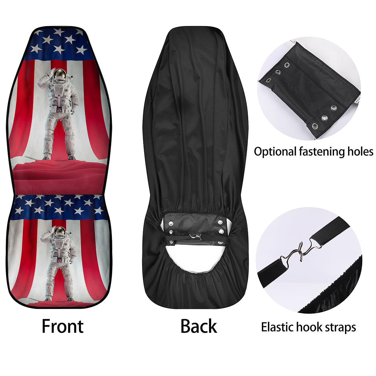 American Astronaut Print Car Seat Covers-grizzshop