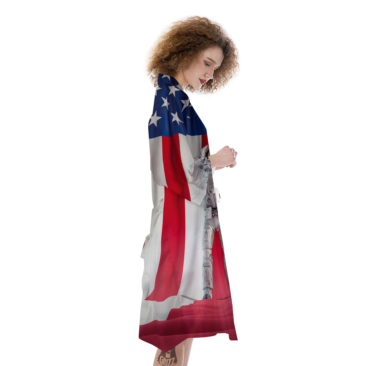 American Astronaut Print Kimono-grizzshop