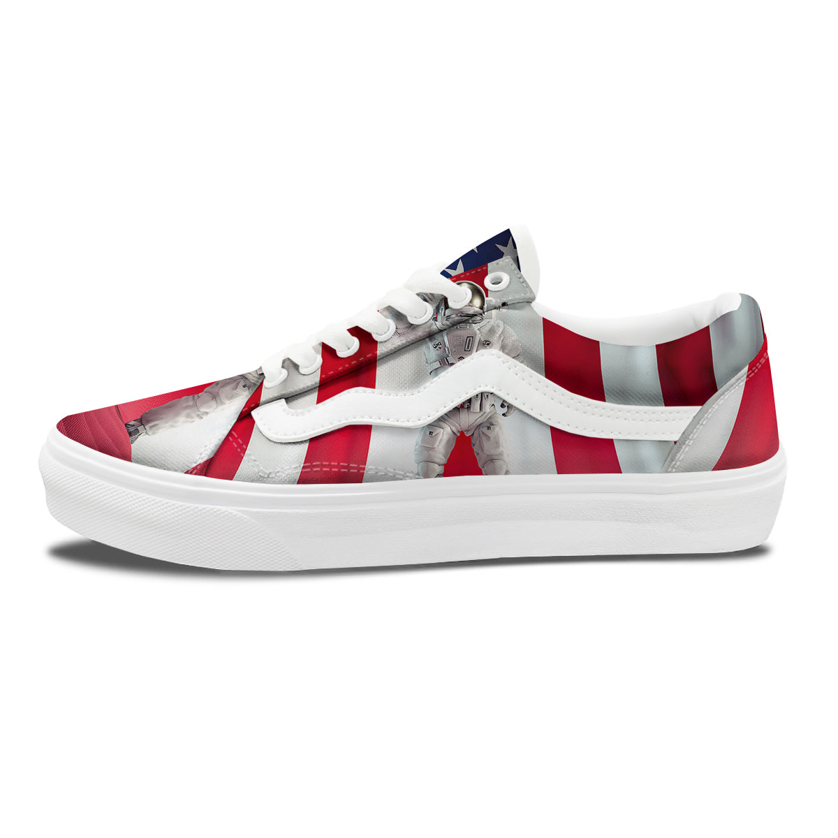 American Astronaut Print Skate Shoes-grizzshop