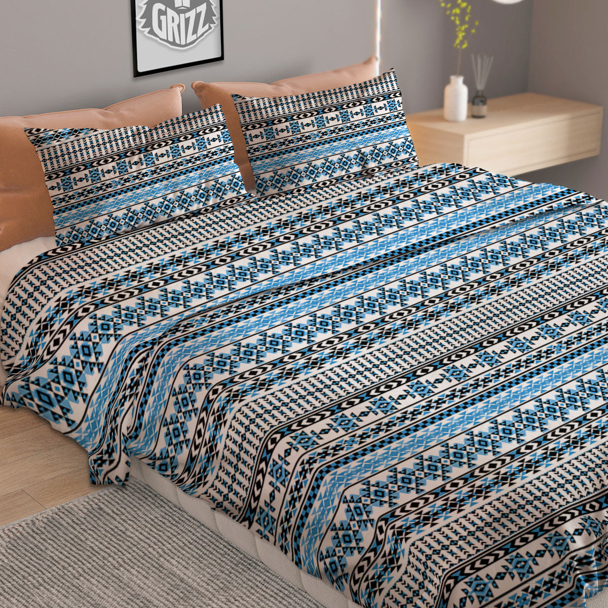 All Seeing Eye Gold Print Duvet Cover Bedding Set