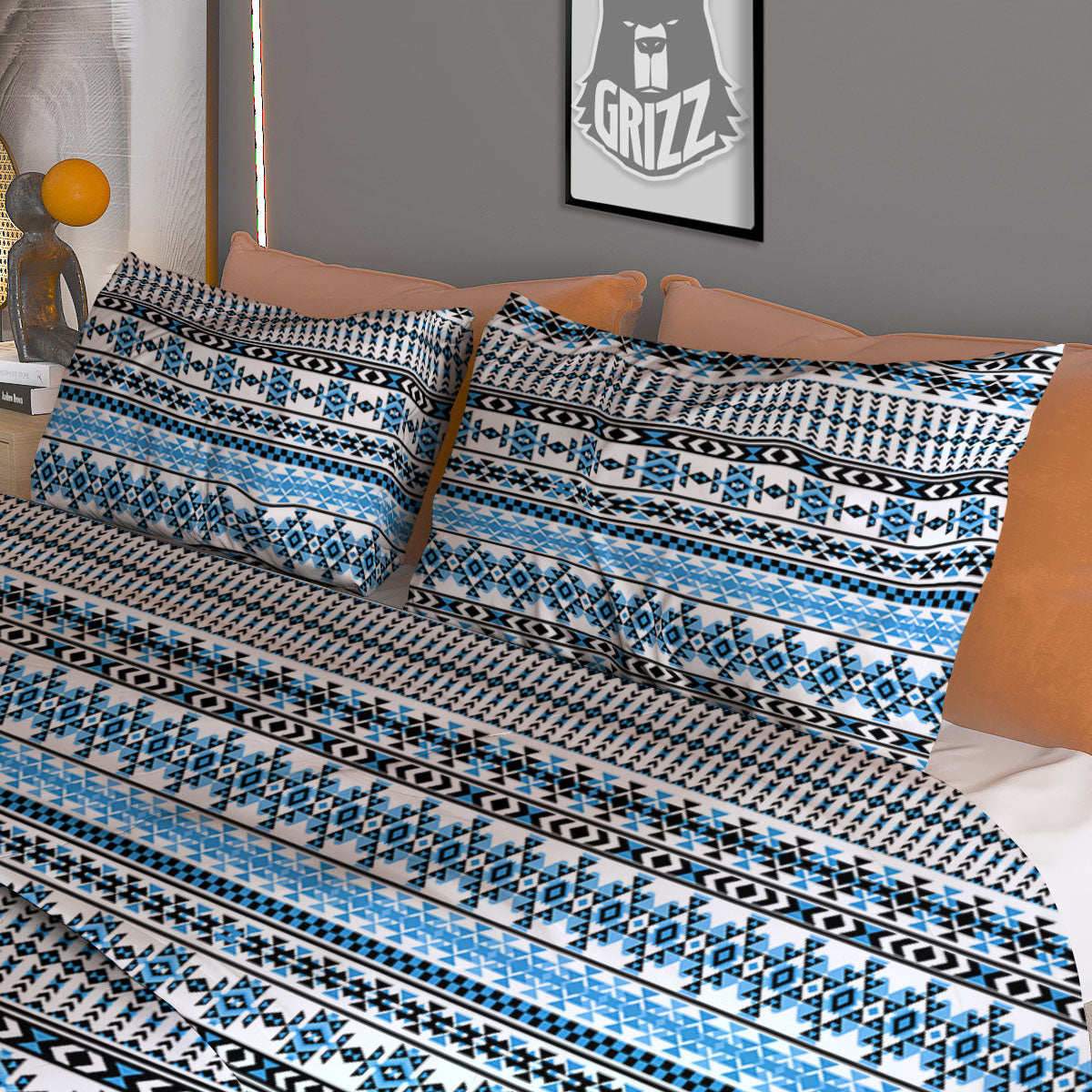 All Seeing Eye Gold Print Duvet Cover Bedding Set