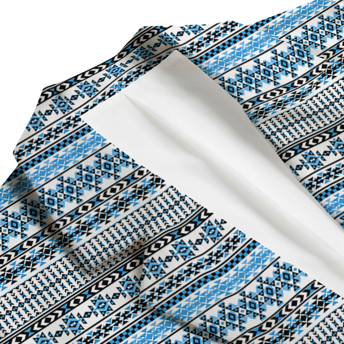 American Aztec Blue Native Print Pattern Men's Blazer-grizzshop