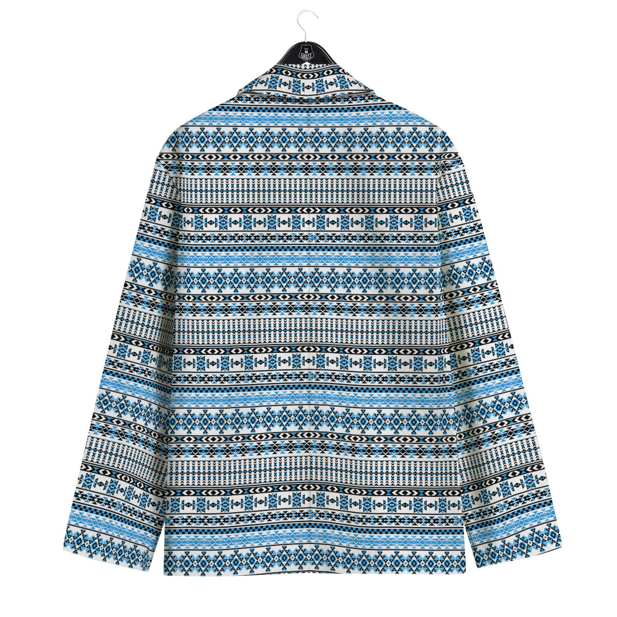 American Aztec Blue Native Print Pattern Men's Sport Coat-grizzshop