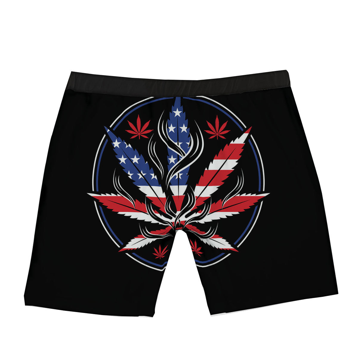 American Cannabis Leaf Flag Print Boxer Briefs-grizzshop