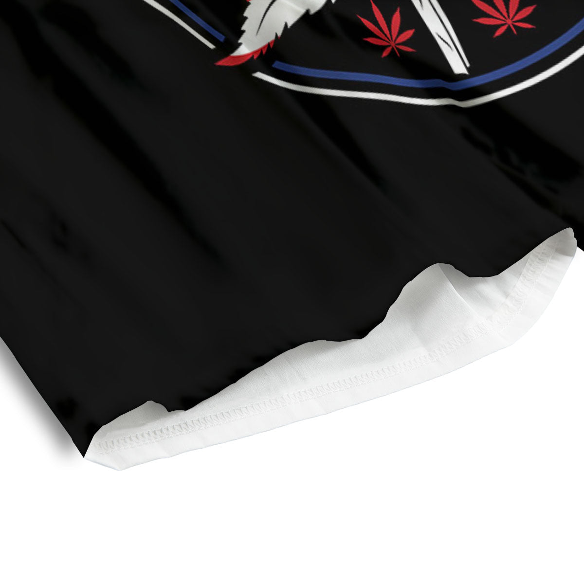 American Cannabis Leaf Flag Print Men's Athletic Shorts