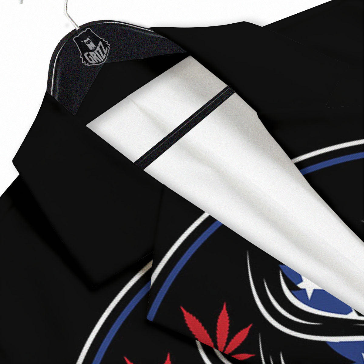 American Cannabis Leaf Flag Print Men's Sport Coat-grizzshop