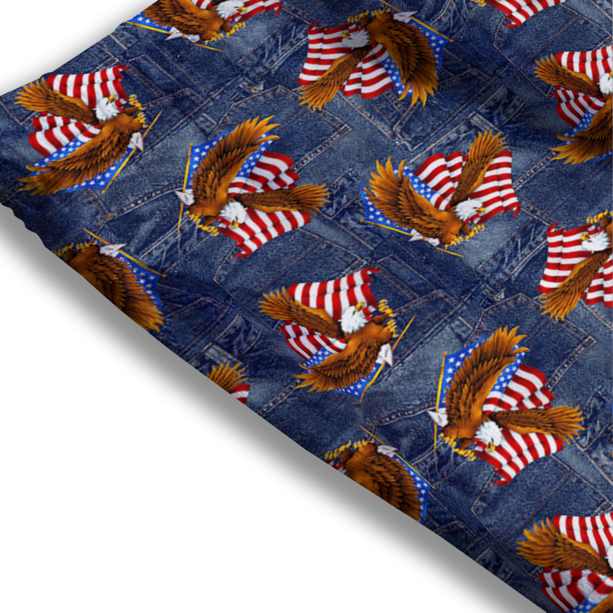 American Eagle Denim Print Pattern Mesh Shorts-grizzshop