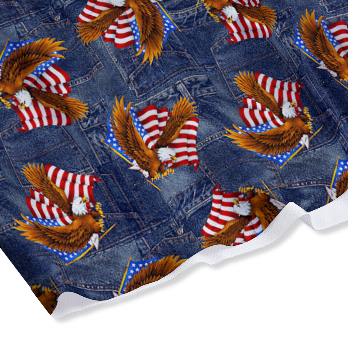 American Eagle Denim Print Pattern Mesh Shorts-grizzshop