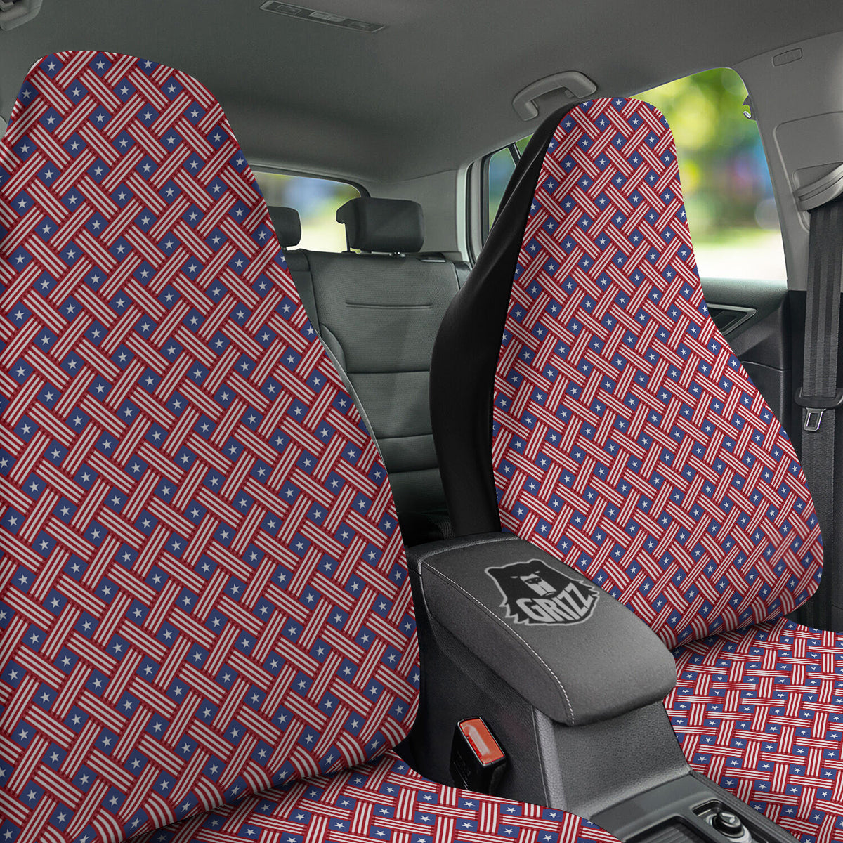 American Flag 4th of July Print Pattern Car Seat Covers-grizzshop