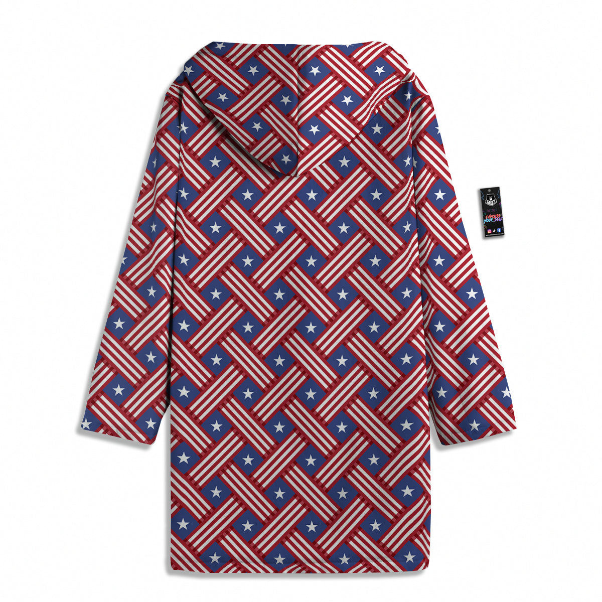 American Flag 4th of July Print Pattern Men's Windbreaker Jacket-grizzshop