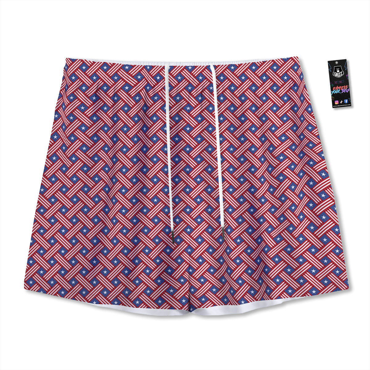 Argyle Pink And Green Print Pattern Mesh Shorts