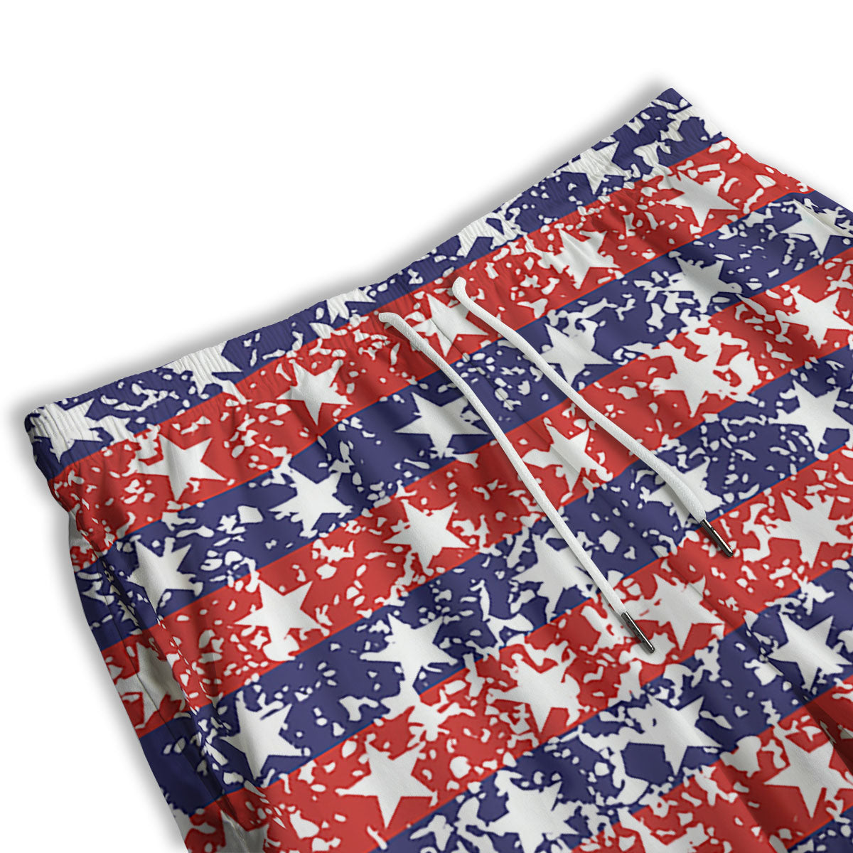 American Flag Abstract Print Men's Athletic Shorts