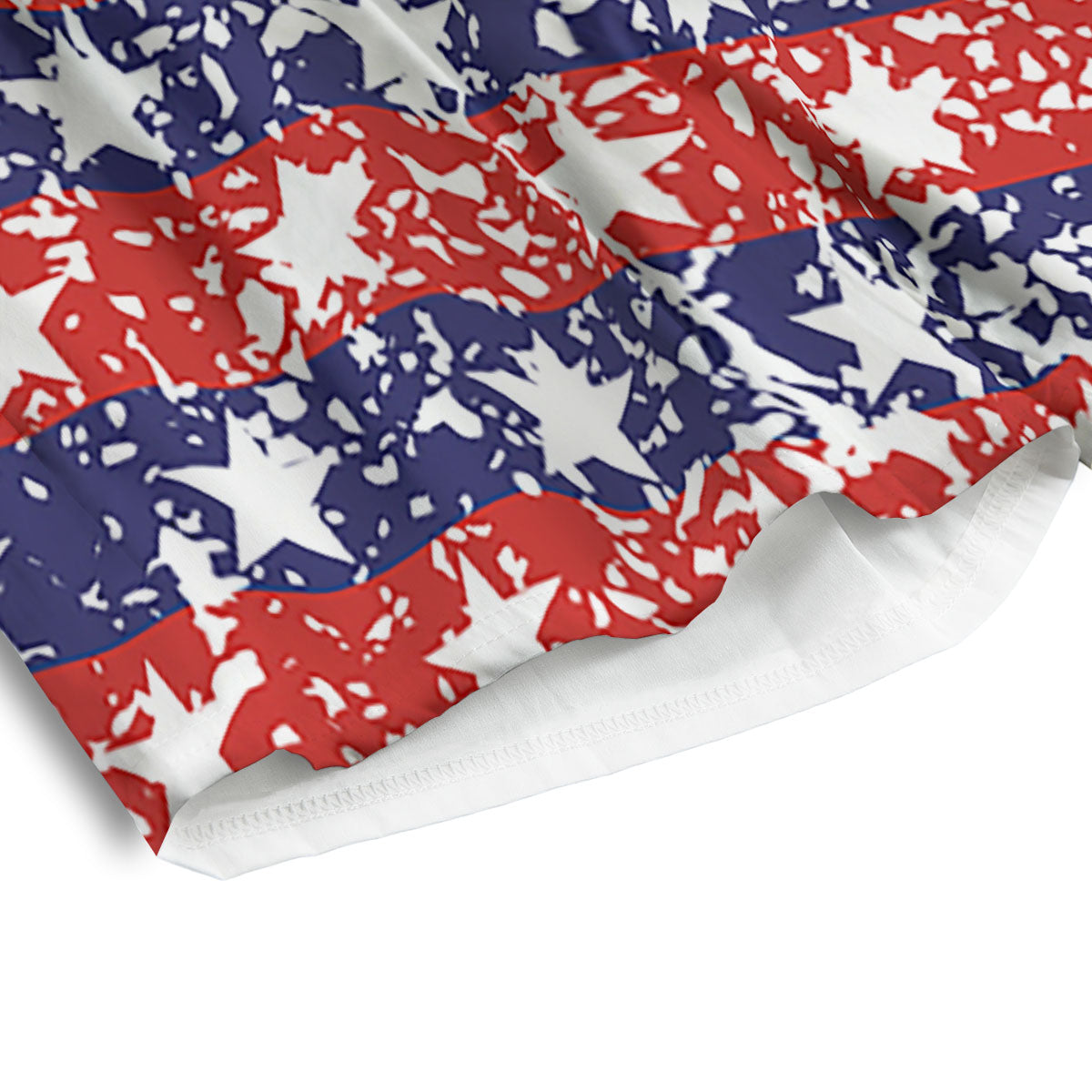 American Flag Abstract Print Men's Athletic Shorts