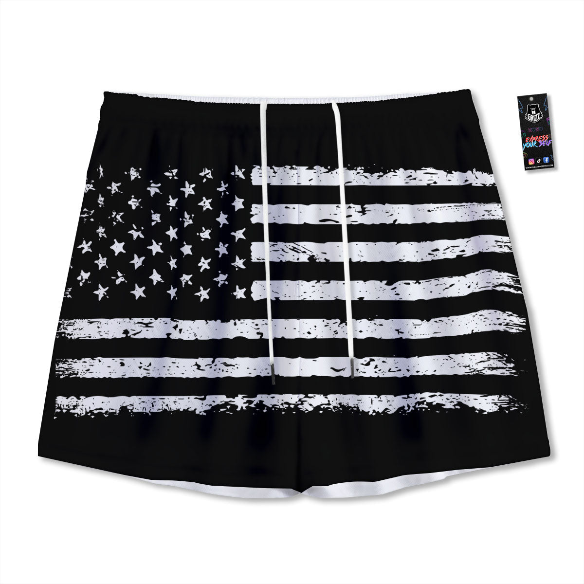 Aries Sign Black And Gold Print Mesh Shorts