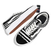 American Flag Black Print Skate Shoes-grizzshop