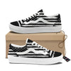 American Flag Black Print Skate Shoes-grizzshop