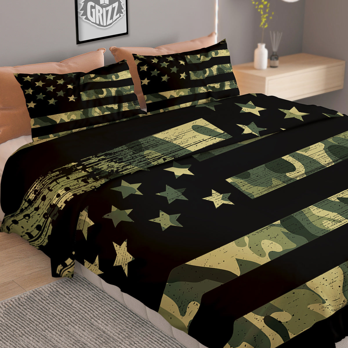 American Eagle Denim Print Pattern Duvet Cover Bedding Set
