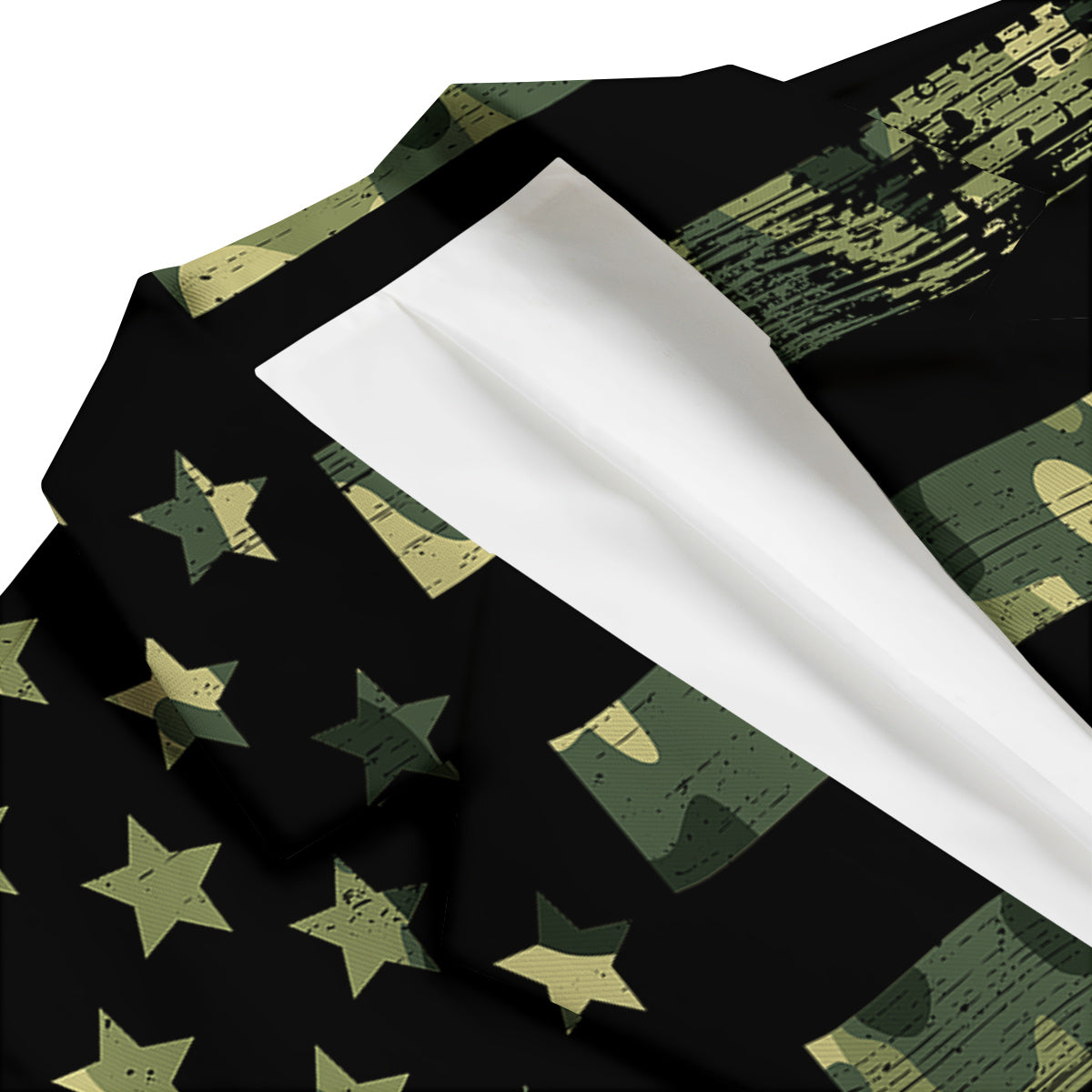 American Flag Camouflage Print Men's Blazer-grizzshop