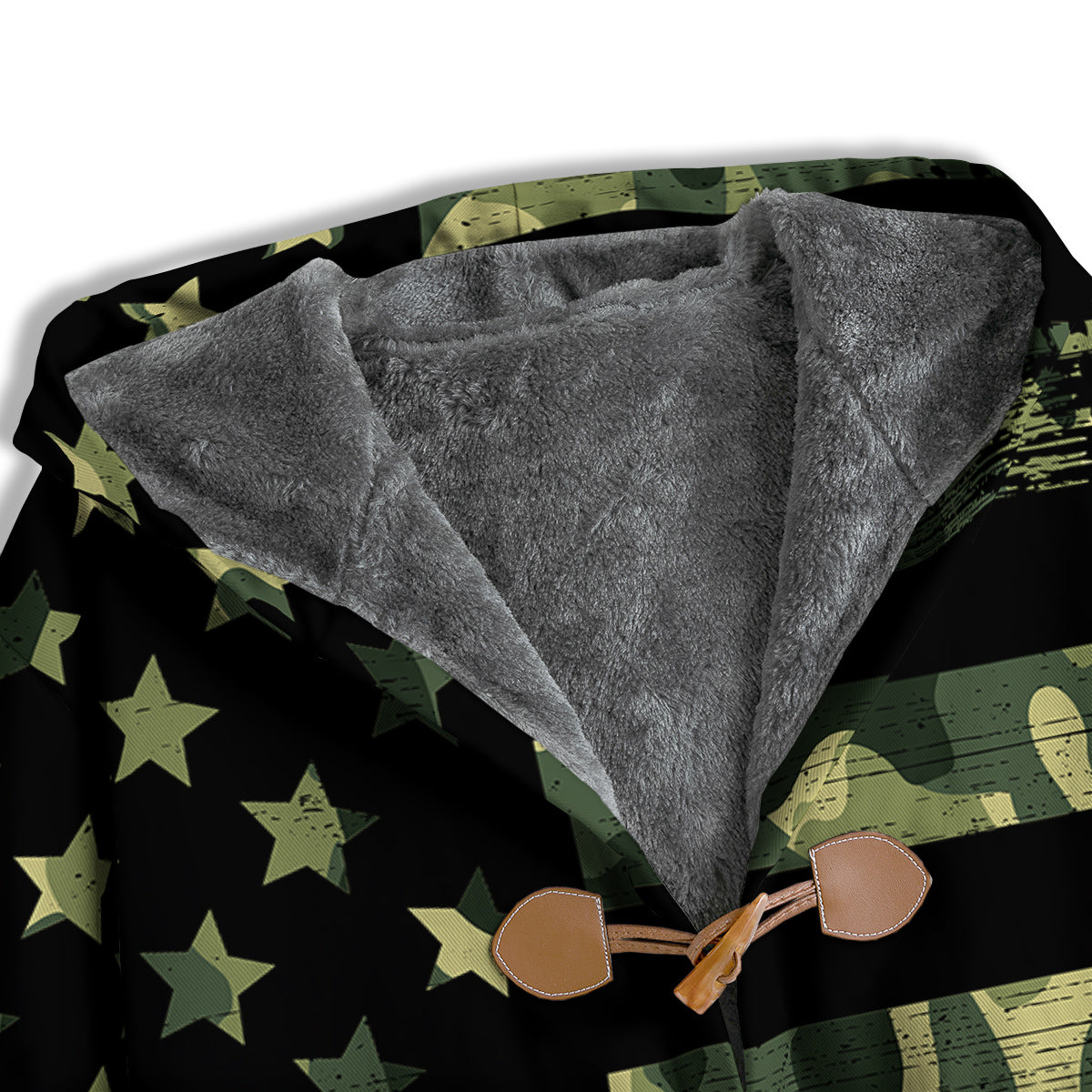 American Flag Camouflage Print Men's Windbreaker Jacket-grizzshop