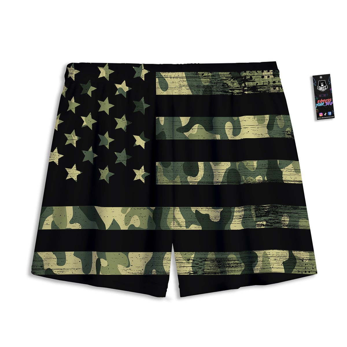 American Eagle Denim Print Pattern Mesh Shorts