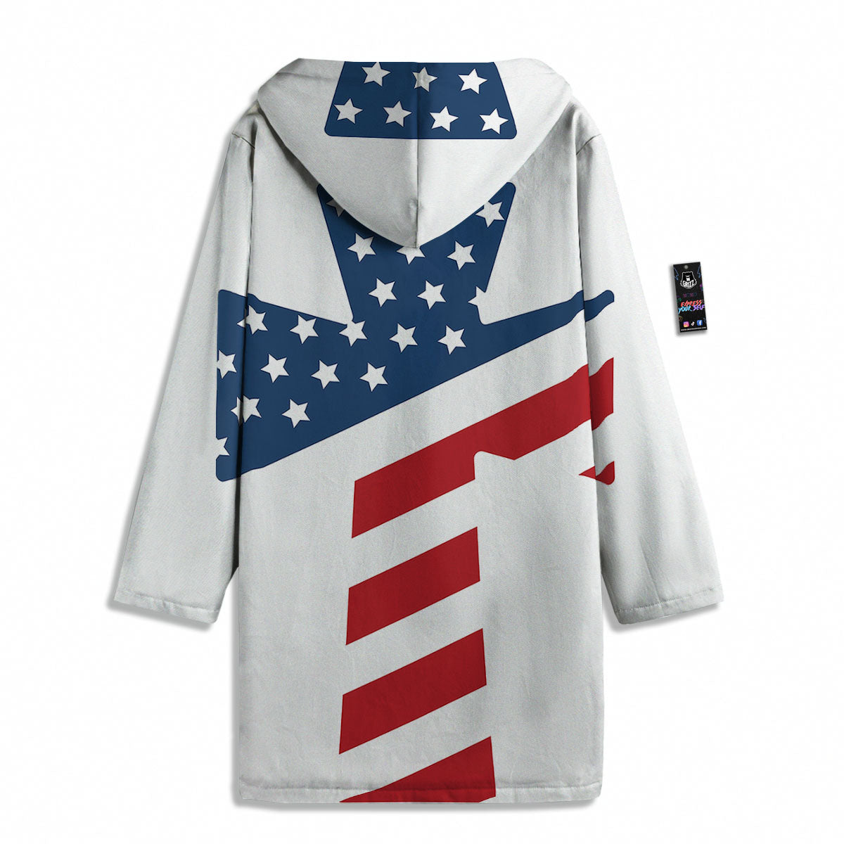 American Flag Christian Cross Print Men's Windbreaker Jacket-grizzshop