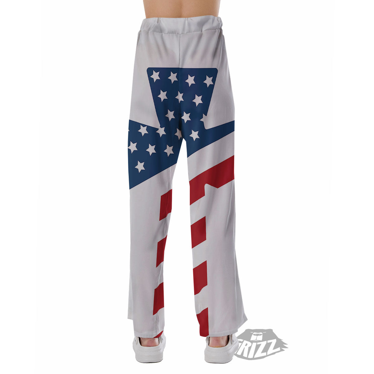 American Flag Christian Cross Print Pajama Pants-grizzshop