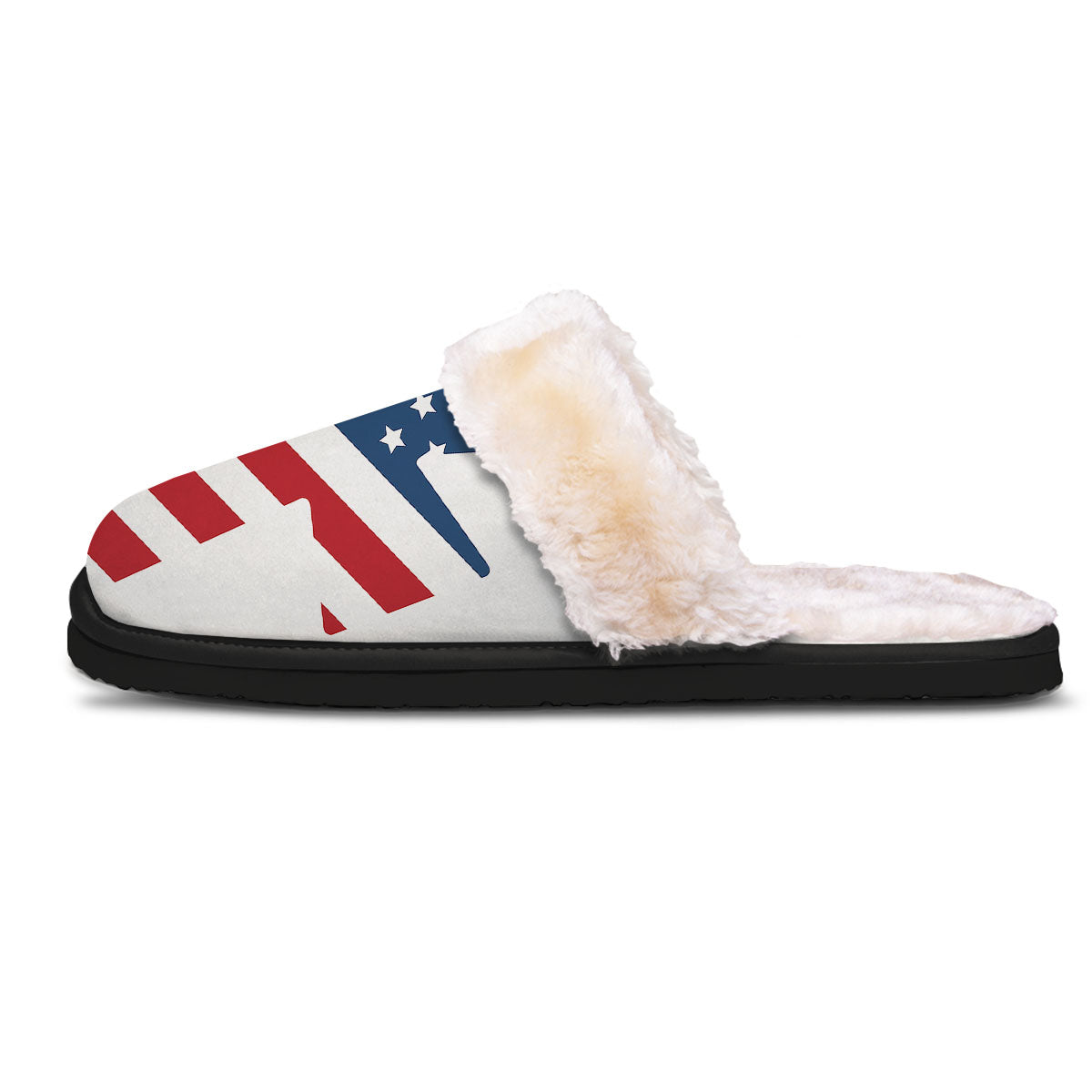 American Flag Christian Cross Print Slippers-grizzshop