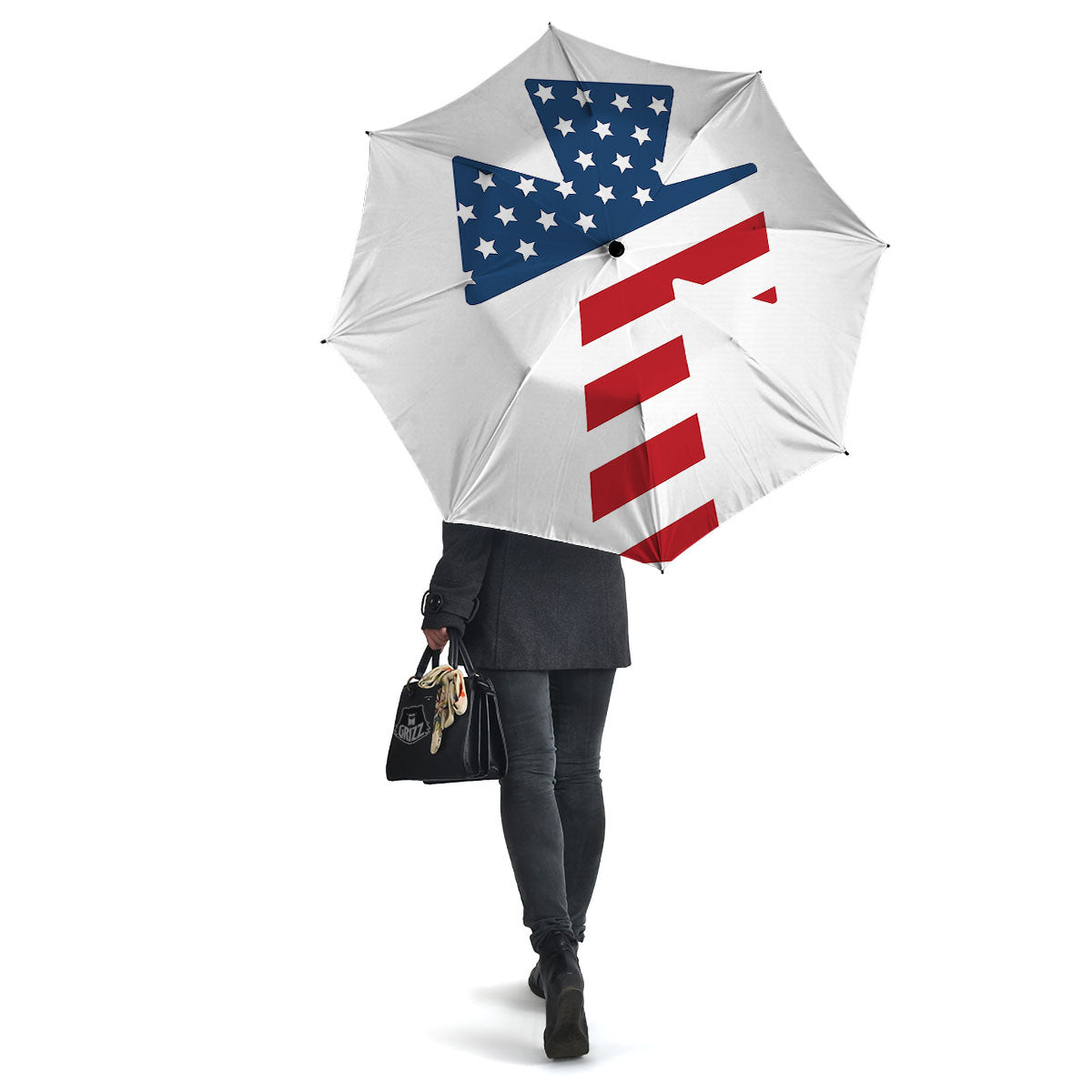 American Flag Christian Cross Print Umbrella-grizzshop
